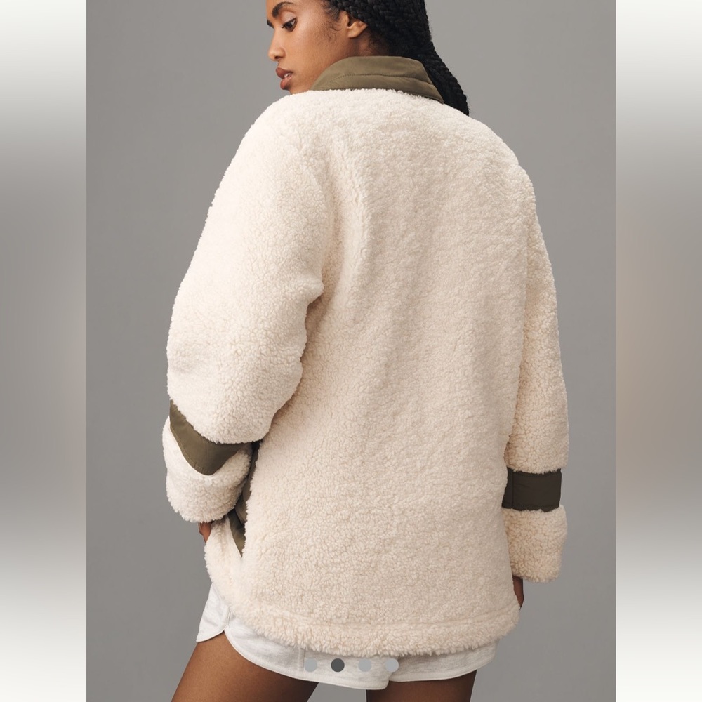PILCRO MIXED SHERPA ANORAK JACKET - Picture 6 of 10